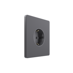 Systeme Infinity, Розетка С/У с ЗК (250В, 16А, защит.шторки), Вулканический пепел