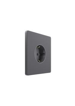 Systeme Infinity, Розетка С/У с ЗК (250В, 16А, защит.шторки), Вулканический пепел