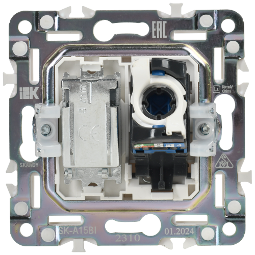SKANDY Розетка двойная TV+RJ45 кат.6 SK-A15Bl черный IEK SKANDY Розетка двойная TV+RJ45 кат.6 SK-A15Bl черный IEK