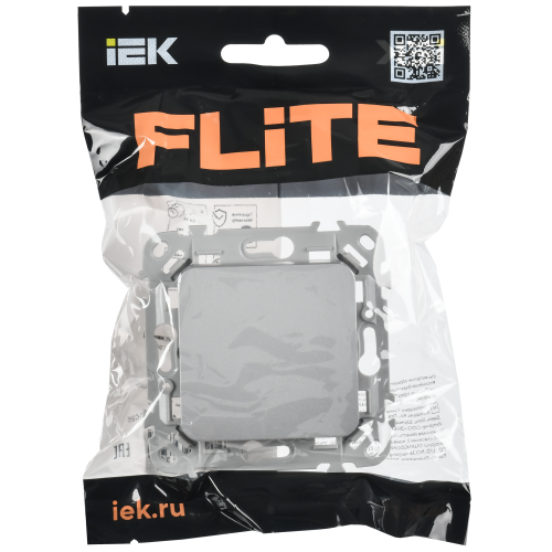 FLITE Выключатель 1-клавишный 10А ВС11-1-0-ФлА алюминий IEK FLITE Выключатель 1-клавишный 10А ВС11-1-0-ФлА алюминий IEK