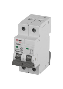 Выключатель автоматический 2п C 16А 4.5кА ВА47-63 PRO ЭРА Б0059422