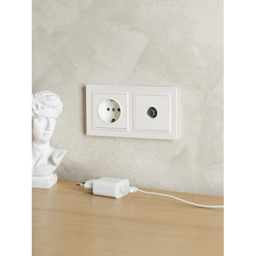 BRITE Рамка 2-местная IP44 РУ-2-БрЖ-44 жемчуг IEK
