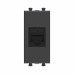 Компьютерная розетка RJ-45 без шторки модульная, кат.6А, Avanti, черный матовый, 1 модуль Компьютерная розетка RJ-45 без шторки модульная, кат.6А, Avanti, черный матовый, 1 модуль