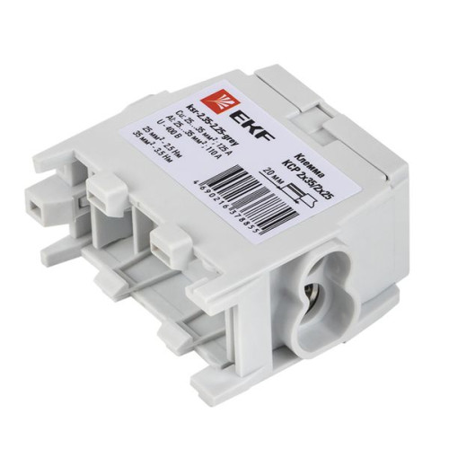 Клемма распределительная КСР с двойным винтом 2x35/2x25 cерая EKF