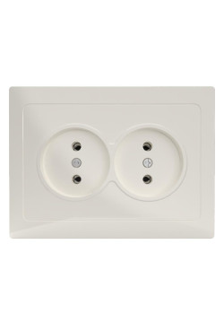 Розетка 2-м СП Pixel 16А IP20 без заземл. в сборе беж. TOKOV ELECTRIC TKE-PX-R2F-C02