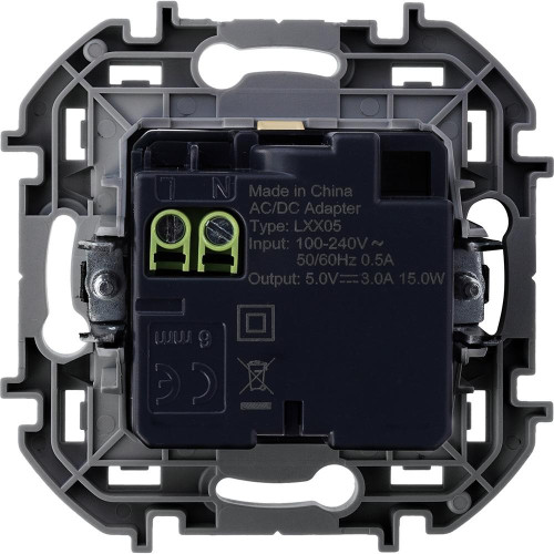Зарядное устройство/ Зарядное устройство USB А+С 3000мА 5Вслоновая кость INSPIRIA