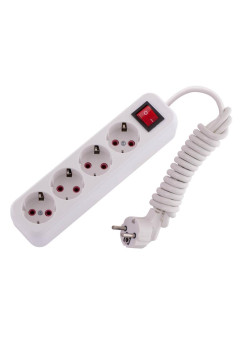 Удлинитель 4х2м с заземл. 16А IP20 Lila с выкл. LEZARD 720-0402-402