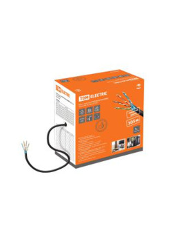 Кабель витая пара F/UTP Cat 5e 4х2х24AWG (305м) solid, PE, чёрный TDM