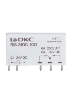 Реле миниатюрное ультратонкое, 1CO, ком. ток 6А, AgSnO2, напряжение 12V DC
