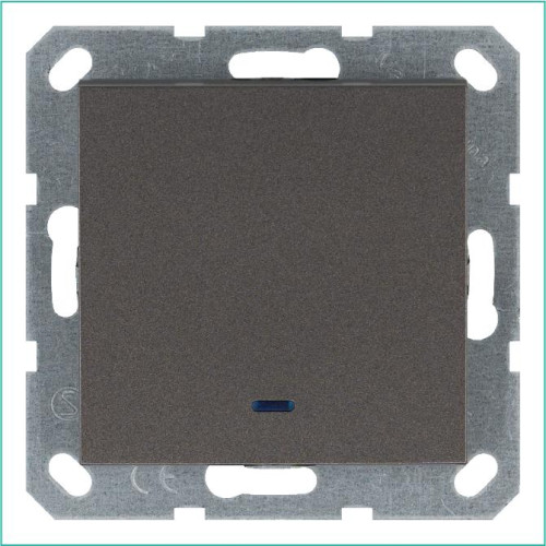 Выключатель 1-кл. 10А IP20 с подсветкой механизм мокко Jasmart G3011NZ