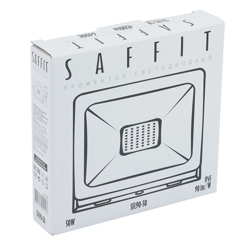 Светодиодный прожектор SAFFIT SFL90-50 IP65 50W 6400K черный Светодиодный прожектор SAFFIT SFL90-50 IP65 50W 6400K черный