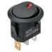 Выключатель клавишный круглый KCD2-101N-2 12В AC/DC, 1P, 16А, (3с), ON-OFF, черный с красной точечной LED подсветкой TDM Выключатель клавишный круглый KCD2-101N-2 12В AC/DC, 1P, 16А, (3с), ON-OFF, черный с красной точечной LED подсветкой TDM