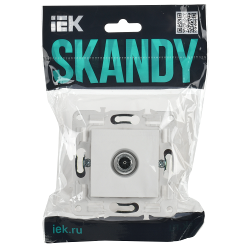 SKANDY Розетка TV оконечная SK-A12W арктический белый IEK SKANDY Розетка TV оконечная SK-A12W арктический белый IEK