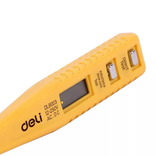 Индикаторная отвертка-тестер напряжения цифровая Deli DL8003 (12-250 В) Индикаторная отвертка-тестер напряжения цифровая Deli DL8003 (12-250 В)