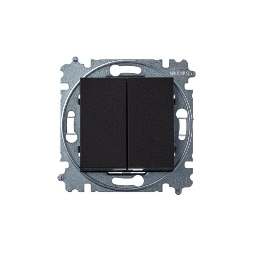 Выключатель 2-кл. СП Levit IP20 антрацит/дым. черн. ABB 2CHH590545A6063 Выключатель 2-кл. СП Levit IP20 антрацит/дым. черн. ABB 2CHH590545A6063
