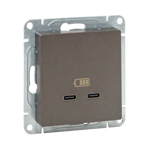 Механизм роз., USB-C - 2шт, мокко., Эпика EKF