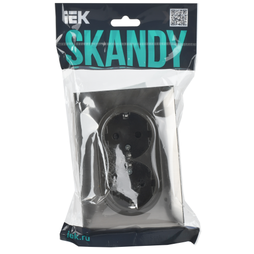 SKANDY Розетка 2-местная с заземлением с защитными шторками 16А в сборе SK-R07N металл никель IEK SKANDY Розетка 2-местная с заземлением с защитными шторками 16А в сборе SK-R07N металл никель IEK