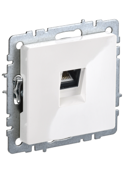 BRITE Розетка компьютерная RJ45 кат.5E РК10-БрБ белый IEK