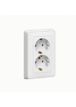 Cariva DIY Розетка 2x2К+З, нем. Стандарт, бел