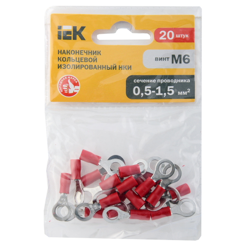 Наконечник НКИ 1,25-6 кольцо 0,5-1,5мм (20шт/упак) IEK