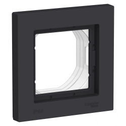 ATLASDESIGN AQUA 1-постовая РАМКА, IP44, КАРБОН