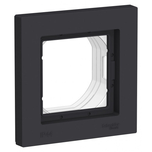 ATLASDESIGN AQUA 1-постовая РАМКА, IP44, КАРБОН