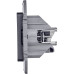 INSPIRIA Розетка компьютерная двойная RJ45 категория 6 UTP антрацит