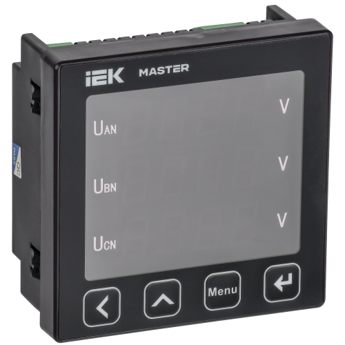 Вольтметр цифровой щитовой трехфазный RS-485 96х96 LED MASTER IEK