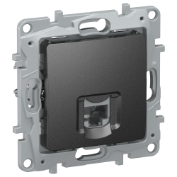 IEKETIKA Розетка компьютерная RJ45 категория 5Е UTP 6726411 антрацит IEK