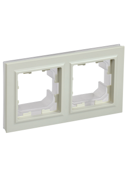 BRITE Рамка 2-местная IP44 РУ-2-БрКр-44 бежевый IEK