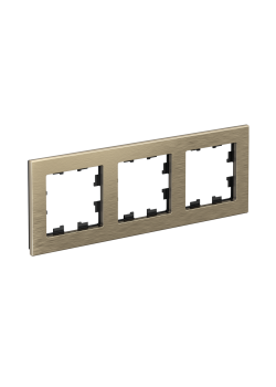 ATLASDESIGN NATURE 3-постовая РАМКА, МЕТАЛЛ ЛАТУНЬ
