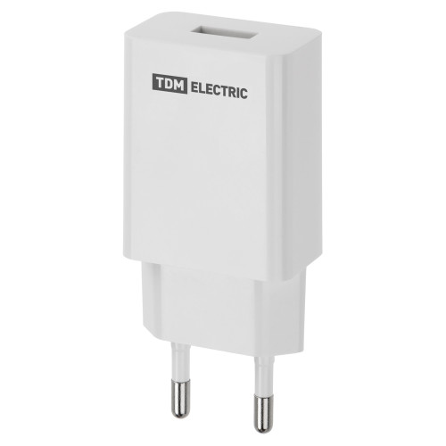 Сетевое зарядное устройство, СЗУ 5, Quick Charge 3.0, 3 А, 1 USB, белый, TDM