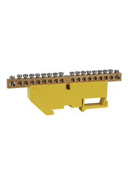 Шина нулевая с изолятором OptiKit BB-D-PE-DIN-18-6х9-желтый