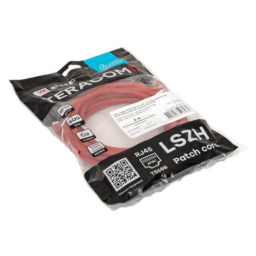 Патч-корд TERACOM CS Cat.6A экран. S/FTP LSZH красный (5,0м) Патч-корд TERACOM CS Cat.6A экран. S/FTP LSZH красный (5,0м)