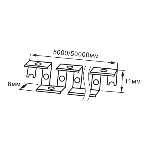 Крепеж гибкий для светодиодной ленты 220V LS720 (2835), LD720-50 FERON Крепеж гибкий для светодиодной ленты 220V LS720 (2835), LD720-50 FERON