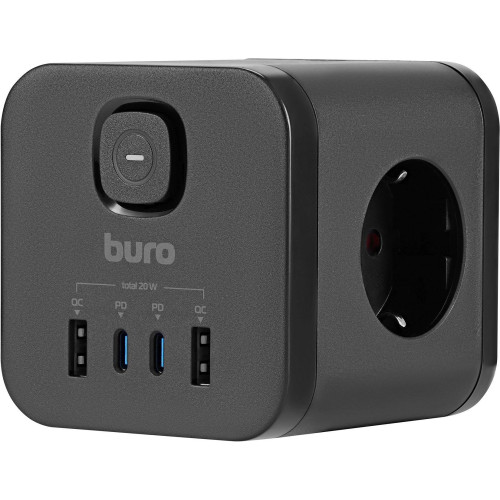 Сетевой разветвитель Buro BU-PW3UC-Plus-B (3 розетки) черный (пакет ПЭ) Сетевой разветвитель Buro BU-PW3UC-Plus-B (3 розетки) черный (пакет ПЭ)