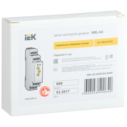 Реле наполнения/дренажа ORL 24-240В AC/DC IEK
