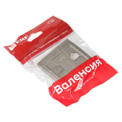 Валенсия лиц. панель розетки Phone 1-местная кашемир EKF Валенсия лиц. панель розетки Phone 1-местная кашемир EKF