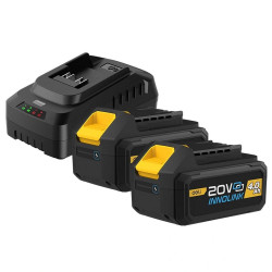 Набор аккумулятор и зарядное устройство Deli DL-CM20A4E (2АКБ 20V 4А*ч + ЗУ 2A, 20V)