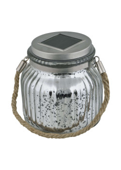 Светильник садовый USL-M-211/GN120 SILVER JAR IP44 солнечная батарея Uniel UL-00003209