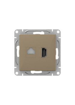 Механизм роз., HDMI+RJ45 (cat5), шамп., Эпика EKF