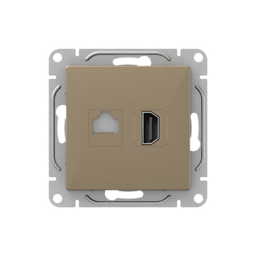 Механизм роз., HDMI+RJ45 (cat5), шамп., Эпика EKF