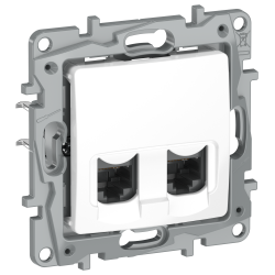 IEKETIKA Розетка компьютерная двойная RJ45 категория 5Е UTP 6722551 белый IEK
