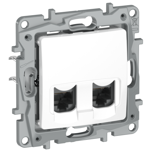 IEKETIKA Розетка компьютерная двойная RJ45 категория 5Е UTP 6722551 белый IEK
