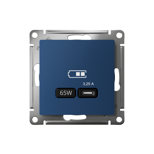 ATLASDESIGN USB РОЗЕТКА тип-C 65Вт высокоскор.заряд. QC, PD, механизм, АКВАМАРИН ATLASDESIGN USB РОЗЕТКА тип-C 65Вт высокоскор.заряд. QC, PD, механизм, АКВАМАРИН