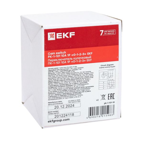 ПК-1-101 10А 1P «0-1-2-3» EKF