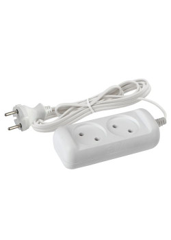 Удлинитель 2х3м без заземл. 6А IP20 UX-2-3m ШВВП 2х0.75 Эра Б0038558