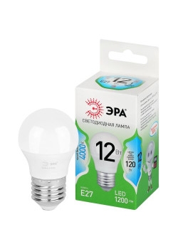 Лампа светодиодная GREEN LINE P45-12W-840-E27 GL 12Вт шар 4000К яркий свет бел. E27 Эра Б0067050