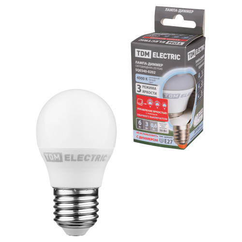 Лампа светодиодная FG45-6 Вт-230 В-4000 К–E27 Лампа светодиодная FG45-6 Вт-230 В-4000 К–E27