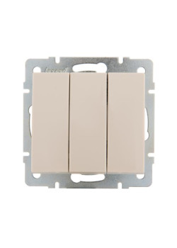 Выключатель 3-кл. СП Rain IP20 механизм крем. LEZARD 703-0388-109